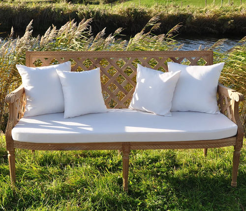 Sofa / Louis XVI - J L 16 TF 4/4 - MASSANT - für Garten / mehrfarbig / Holz