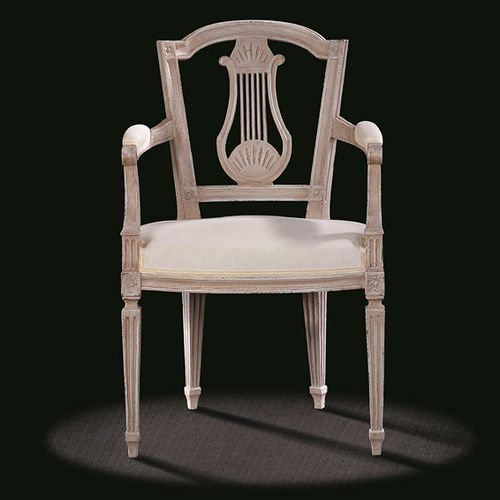 Sessel / Louis XVI - L16 T 3/2 - MASSANT - Stoff / Holz