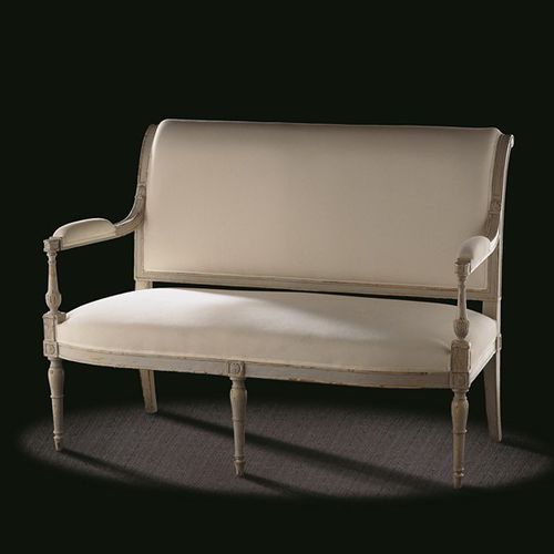 Directoire-Stil-Sofa - D TF A 4 / 1 - MASSANT - Stoff / beige / Holz