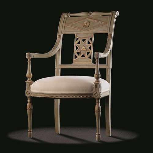 Directoire-Stil-Sessel - DECH1 - MASSANT - Stoff / Holz