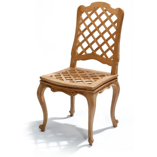 Gartenstuhl / Louis XV - J L15 TC 19 - MASSANT - für Außenbereich / Holz / für Privatgebrauch