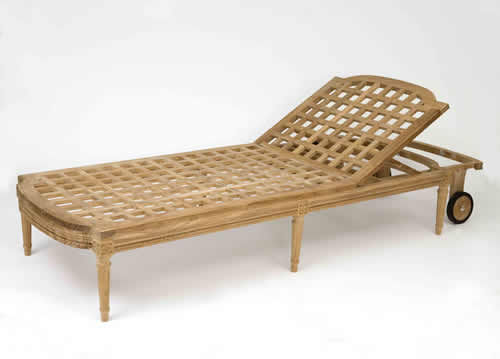 Stil-Sonnenliege - J CL 16 TF 4 - MASSANT - Holz / für Garten / verstellbare Rücklehne