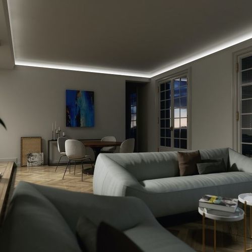 Profil / anodisiertes Aluminium - DAL-100500 - danlite - rechteckig / für Decke