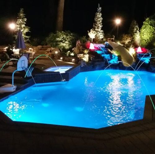 Eingelassener Strahler - COLORPOOL-PLAY - danlite - LED / rund / für Garten