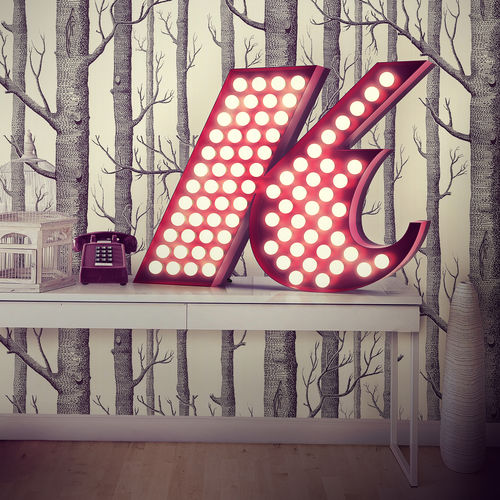 Stehleuchte - LETTER K - DelightFULL - Aluminium / originelles Design / mit Kabel