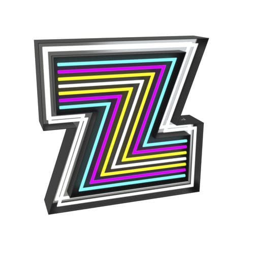 Stehleuchte - LETTER Z - DelightFULL - Aluminium / polierter Edelstahl / originelles Design