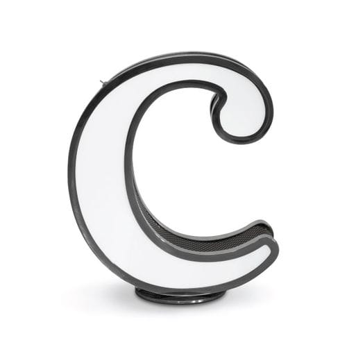 Stehleuchte - LETTER C - DelightFULL - Edelstahl / Acryl / originelles Design