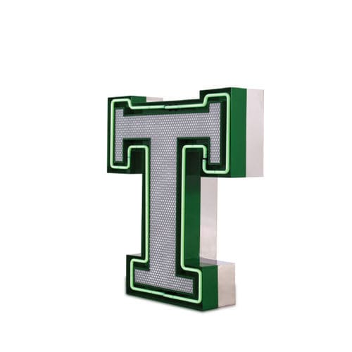 Stehleuchte - LETTER T - DelightFULL - Aluminium / Edelstahl / Acryl