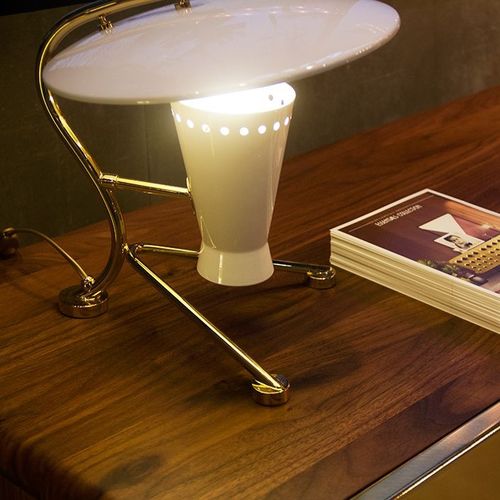 Tischlampe - BARRY - DelightFULL - Aluminium / Messing / modern