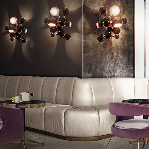 Wandleuchte / originelles Design - ATOMIC - DelightFULL - für den Innenraum / Messing / Stahl
