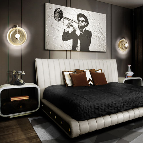 Moderne Wandleuchte - BASIE - DelightFULL - für den Innenraum / Aluminium / Messing