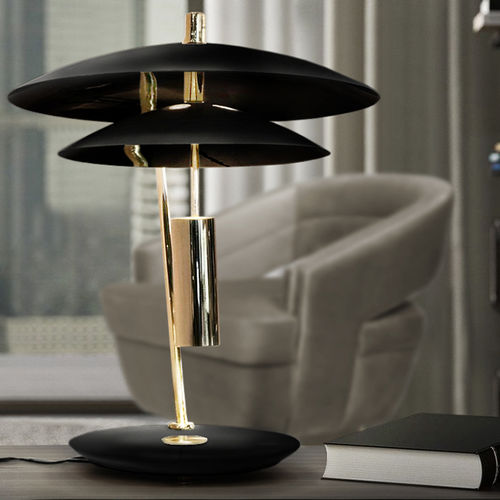 Tischlampe - BASIE - DelightFULL - Aluminium / Messing / Marmor