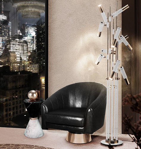 Stehleuchte - IKE - DelightFULL - Aluminium / Messing / minimalistisches Design