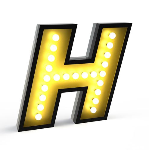 Stehleuchte - LETTER H - DelightFULL - Aluminium / Edelstahl / originelles Design