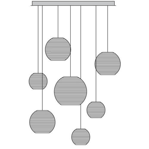 Moderner Kronleuchter - SCALABILITY - graypants  - Glas / mit Kugeln / 1 Ebene