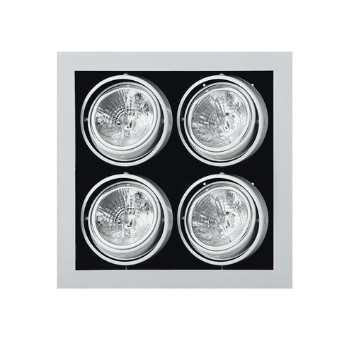 Strahler für Deckeneinbau - GATU : 21-000N-4100L, S - Halla - Halogen / quadratisch / Metall