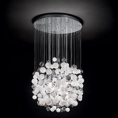 Moderner Kronleuchter - BOLLICINE  - Ideal Lux S.r.l.  - geblasenes Glas / 14 Glühbirnen / für Gewerbegebrauch