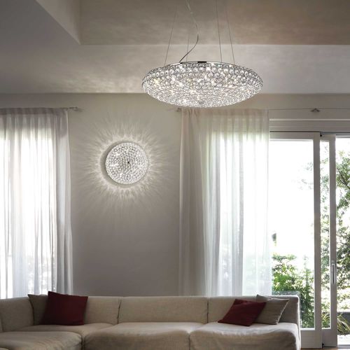 Moderne Deckenleuchte - KING - Ideal Lux S.r.l.  - rund / Metall / Halogen