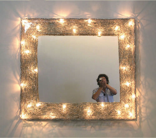 Wandmontierter Spiegel - 90×60 - Knikerboker - modern / quadratisch / horizontal