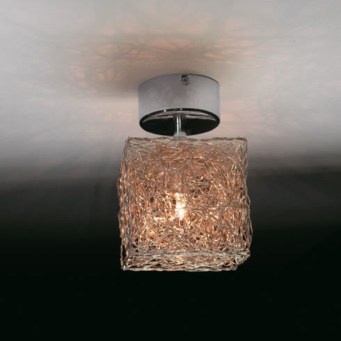 Moderne Deckenleuchte - KUBINI: Y - Knikerboker - quadratisch / Aluminium / Halogen
