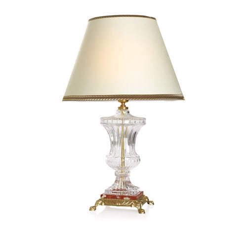 Tischlampe - SÒVER : 2305 - LUMIS SRL - Messing / Kristall / Stoff