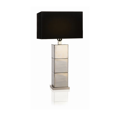 Tischlampe - CUBE 1660 - LUMIS SRL - Chrom / Stoff / Keramik