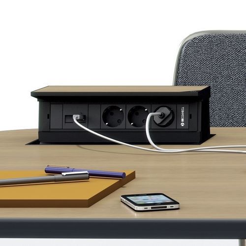 Multimediasteckdose - TOP - IB-connect - Mehrfach / Schreibtisch / Unterputz