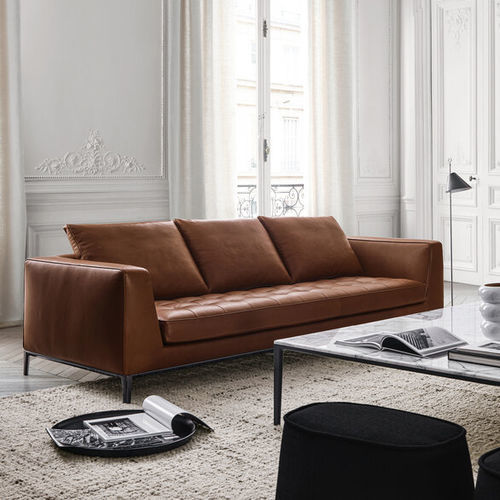 Modernes Sofa - LUCREZIA SOFT - MAXALTO - Stoff / Leder / mit Armlehnen