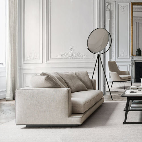 Modernes Sofa - AURAE - MAXALTO - Stoff / Leder / mit Armlehnen