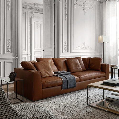 Modernes Sofa - OTIUM SOFT - MAXALTO - Stoff / Leder / mit Armlehnen