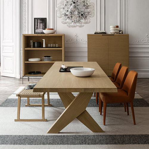 Moderner Tisch - ARES - MAXALTO - Massivholz / Holzfurnier / Gestell aus Holz