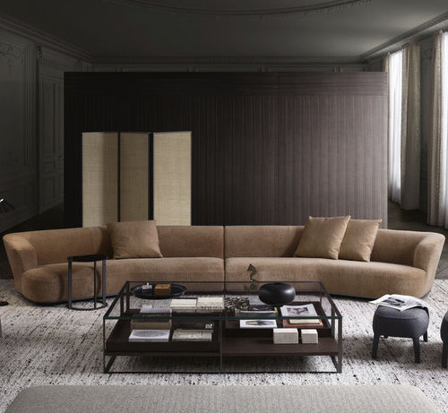 Modulsofa - LILUM - MAXALTO - modern / Stoff / Leder