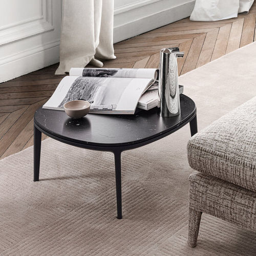 Moderner Couchtisch - CARATOS - MAXALTO - Marmor / Gestell aus Aluminium / rechteckig
