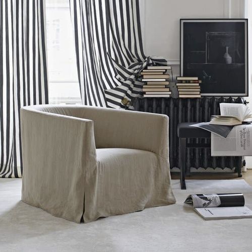 Moderner Sessel - CRONO - MAXALTO - Stoff / Stahl / beige