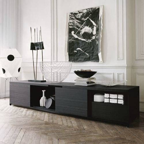 Modernes Sideboard - MIDA - MAXALTO - Massivholz / Stahl / Kunststoff