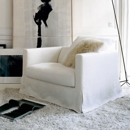 Moderner Sessel - SIMPLICITER - MAXALTO - Stoff / Leder / Stahl