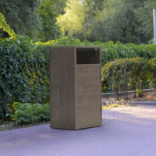 Abfallbehälter / galvanisiertem Stahl - TYROL - CERVIC ENVIRONMENT - Recyclingkunststoff / für Außenbereich / für öffentliche Bereiche