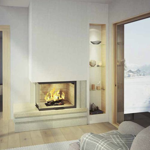 Holzkamin - ESTHER  - Axis - Einbau / Ecken / zweiseitig