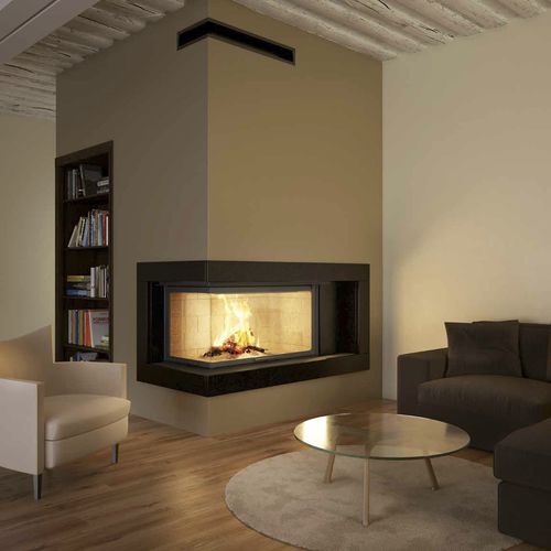 Holzkamin - SOFIA - Axis - Einbau / Ecken / geschlossene Feuerstelle