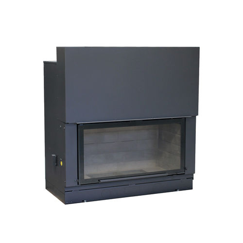 Geschlossene Feuerstelle / Holz - H1400 - Axis - mit 1 Sichtseite / Stahl