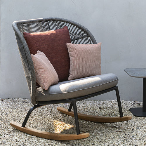 Moderner Kaminsessel - KODO  - VINCENT SHEPPARD - Stoff / Teakholz / Aluminium