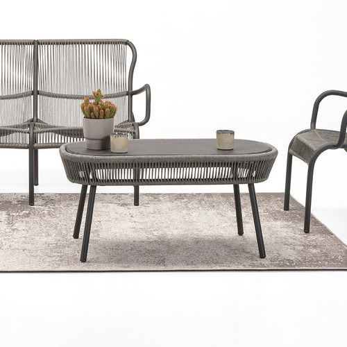 Moderner Couchtisch - LOOP - VINCENT SHEPPARD - thermolackiertes Aluminium / Polyethylen / Polypropylen