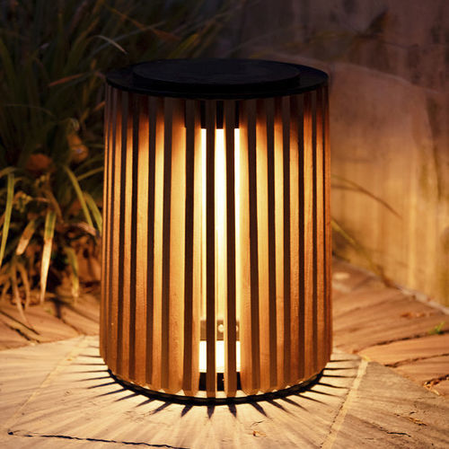 Bodenlampe - Maya  - VINCENT SHEPPARD - Aluminium / Teakholz / modern
