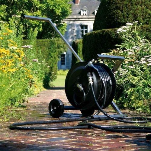 Kunststoff-Gartenschlauchtrommel - ROLLX - TRADEWINDS - Edelstahl