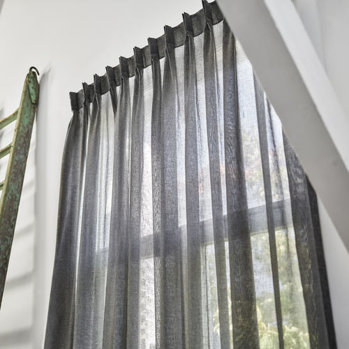 Einfarbige Gardine - RAVELLO  - KOBE INTERIOR FABRICS - Leinen / Viskose / Polyester