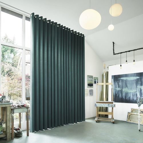Vorhangstoff - SANREMO  - KOBE INTERIOR FABRICS - einfarbig / Viskose / beige