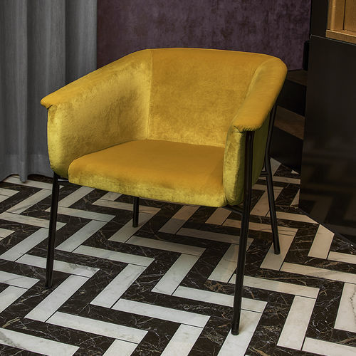 Möbelstoff - LAPIS FR - KOBE INTERIOR FABRICS - einfarbig / Polyester / Samt
