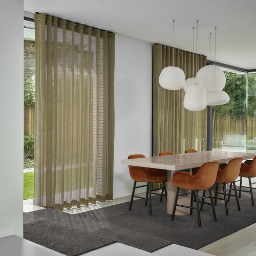 Einfarbige Gardine - ESMARIA   - KOBE INTERIOR FABRICS - Polyester / waschbar / transparent