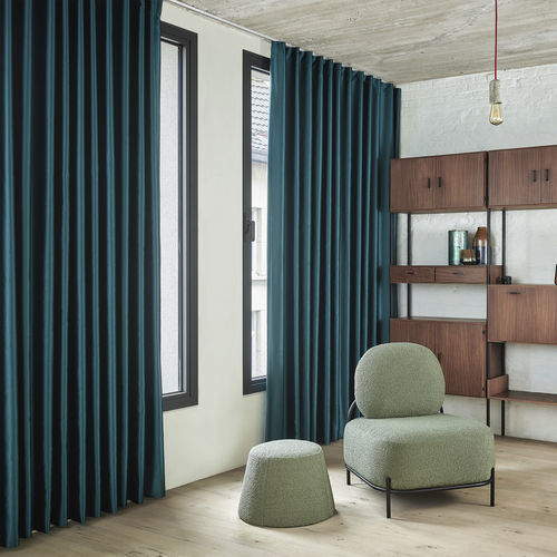 Vorhangstoff - SALIX    - KOBE INTERIOR FABRICS - einfarbig / Polyester / Baumwolle