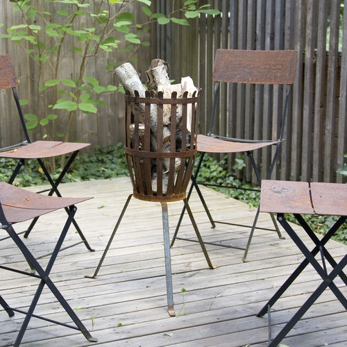 Garten-Feuerstelle / Holz - ORIGINAL - Röshults - Eisen